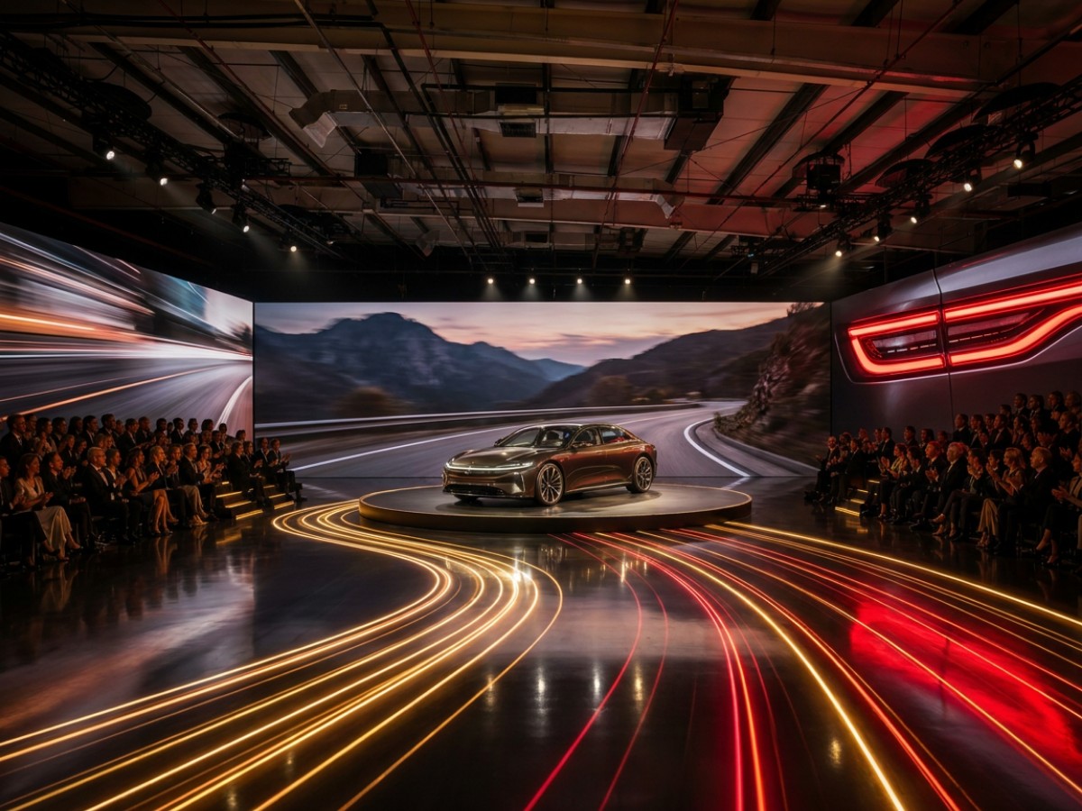 A car reveal in the WH6 arena