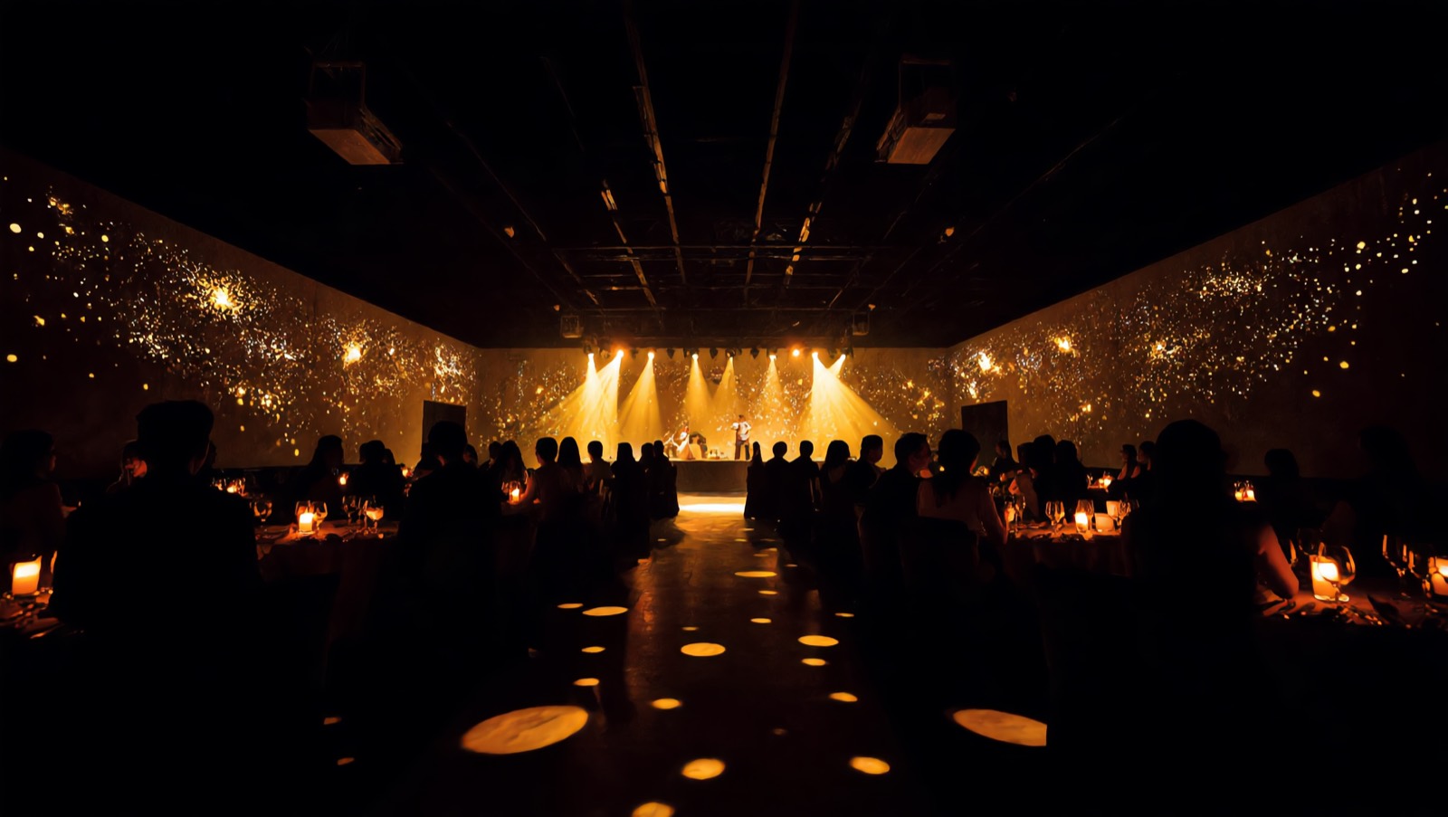 Gala scene change — concept visualisation of the WH6 arena