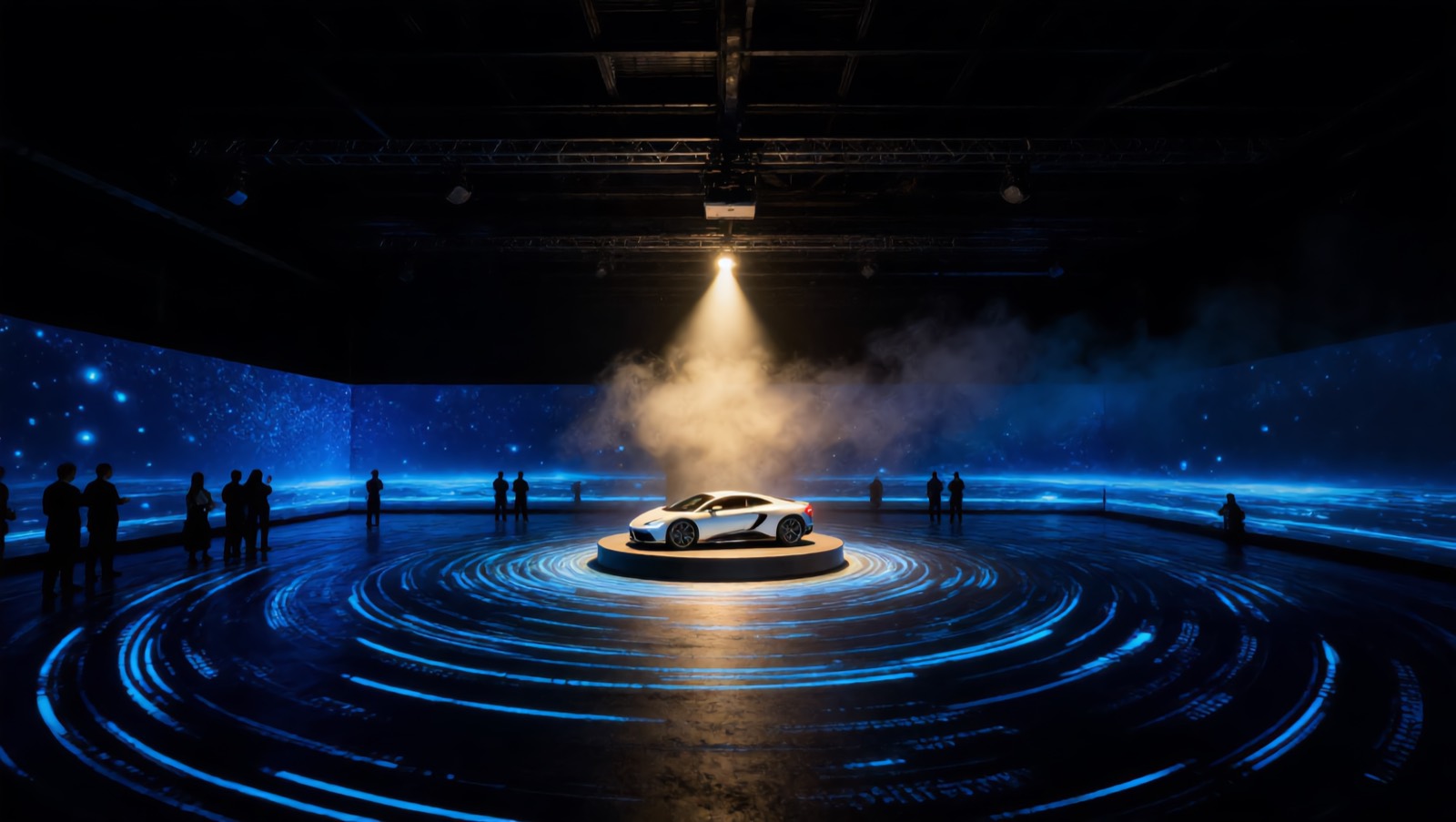 Launch atmosphere — concept visualisation of the WH6 arena